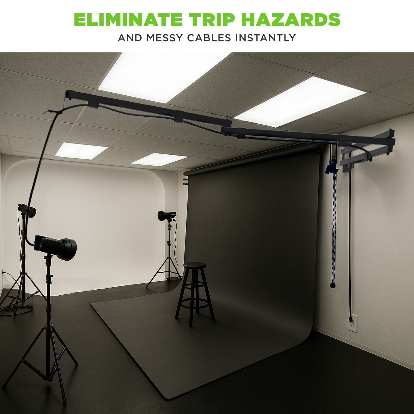 Hover Away v4 - Cable Management System (Up to 9 1/4 ft with the extender)