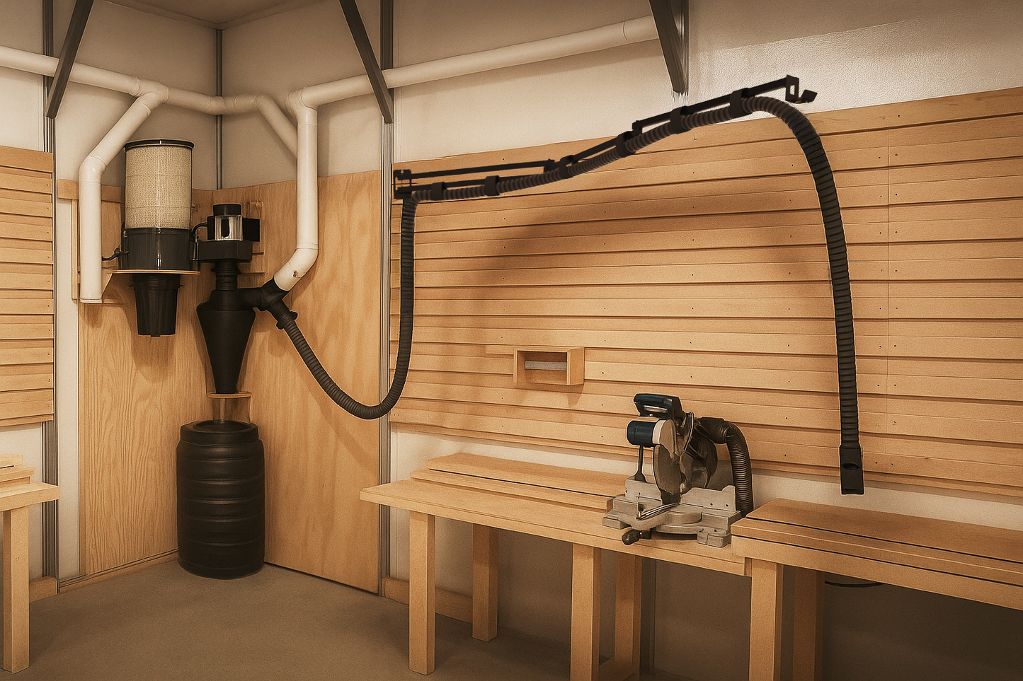 Hover Away v4 - Cable Management System (Up to 9 1/4 ft with the extender)