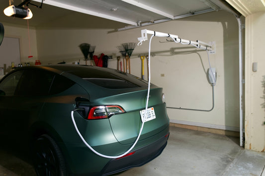 White Braided Cable Wrap Sleeve Protector - Self - Wrapping, Split Wire Loom for EV Charging Cables EVH - CBLWRP - 236in - WHT