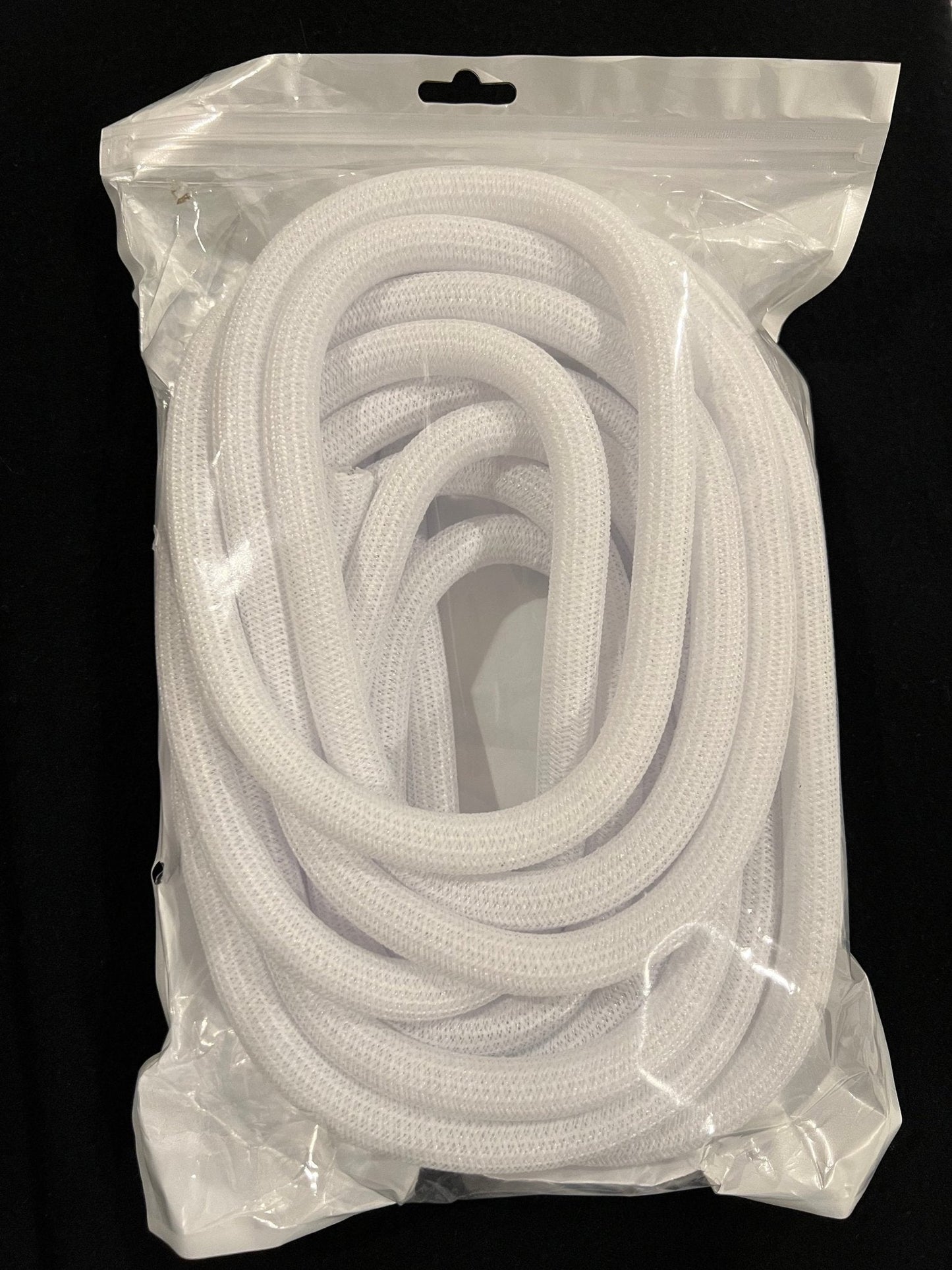 White Braided Cable Wrap Sleeve Protector - Self - Wrapping, Split Wire Loom for EV Charging Cables EVH - CBLWRP - 236in - WHT